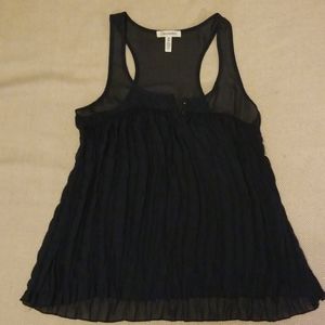 Aeropostale Sheer Tank Top, Navy Blue, Size Med